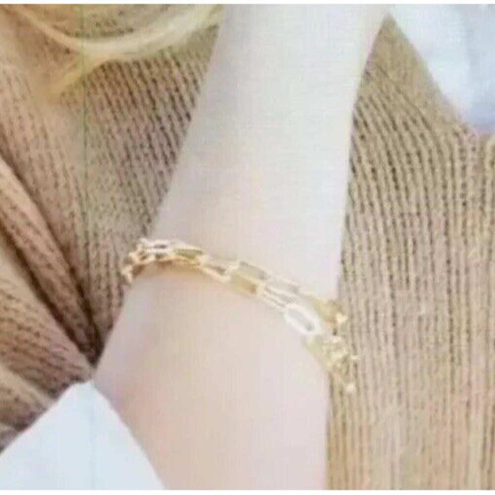 Loren Stewart Curateur Double Wrap Chain Link Bracelet 14k Yellow Gold Plated